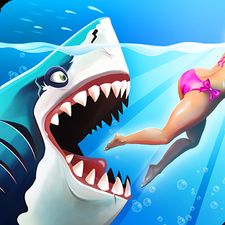 Скачать взломанную Hungry Shark World (Взлом на монеты) на Андроид