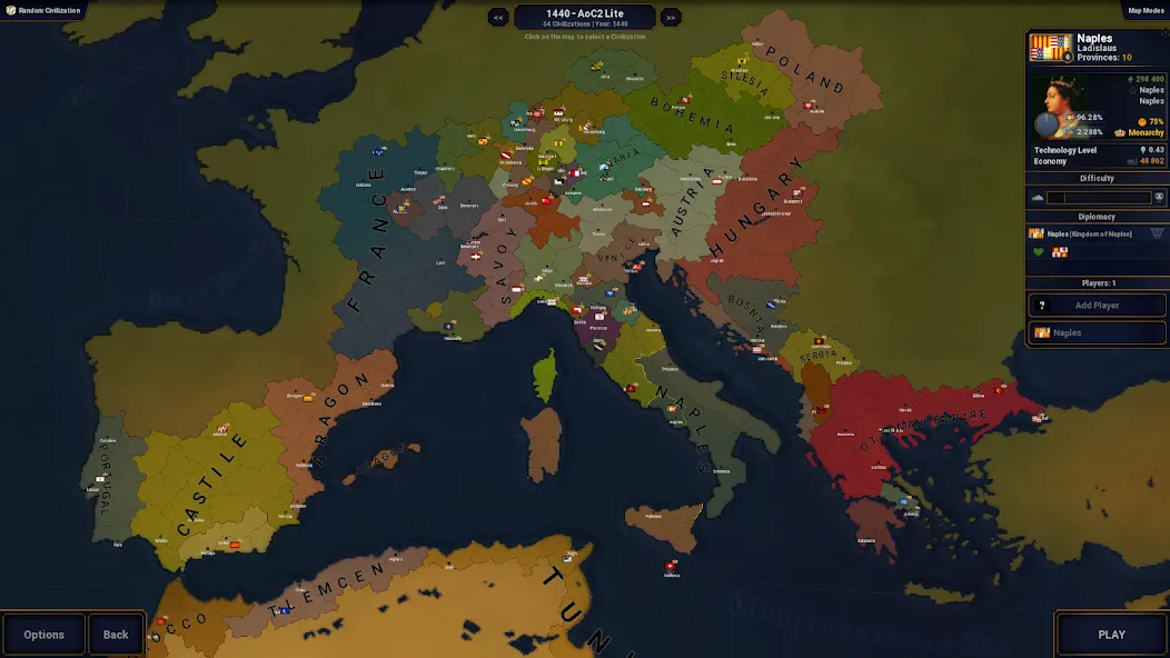 Age of History II - Lite (Эйдж оф Гистори ) [МОД: Много денег, Монет и Все открыто] Screenshot 1