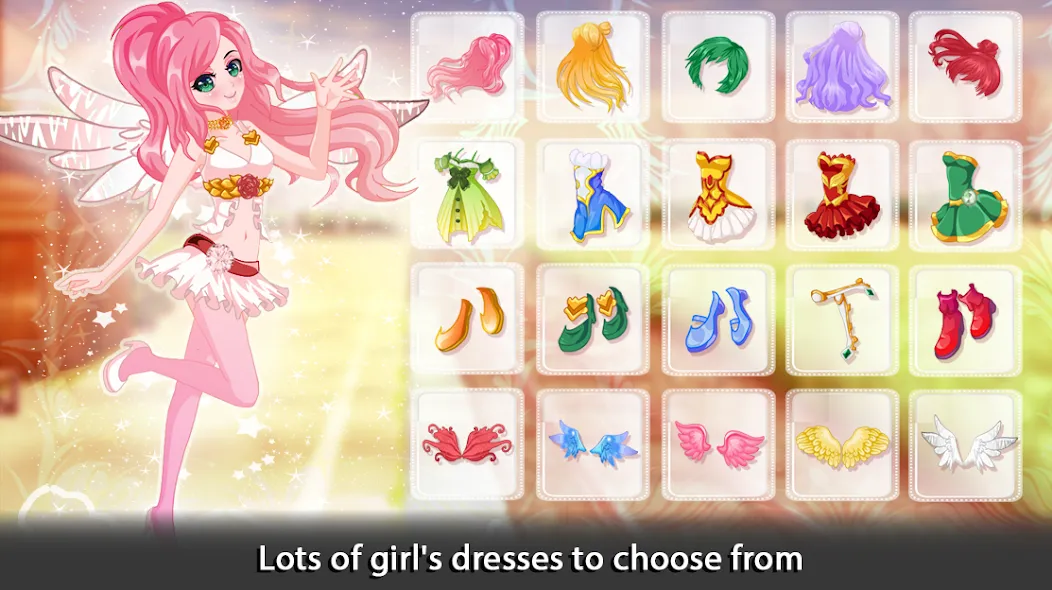 Dress Up Angel Anime Girl Game [МОД: Много денег, Монет и Все открыто] Screenshot 1