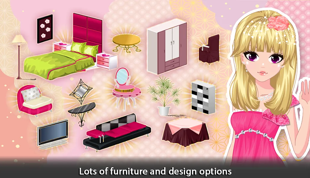 Girl Doll House - Room Design [МОД: Все открыто, Дополнительные деньги и Меню MOD] Screenshot 3