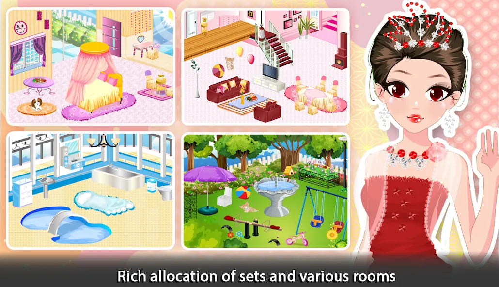 Girl Doll House - Room Design [МОД: Все открыто, Дополнительные деньги и Меню MOD] Screenshot 4