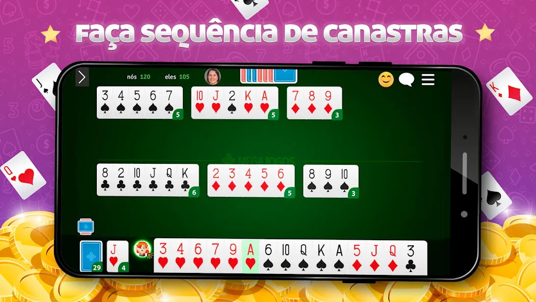 Buraco Online - Mano a Mano (Бурако Онлайн) [МОД: Деньги, Монеты и Меню MOD] Screenshot 5