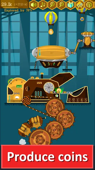 Steampunk Idle Gear Spinner (Стеампанк Идл Спиннер Фабрика) [МОД: Все открыто, Дополнительные деньги и Меню MOD] Screenshot 2