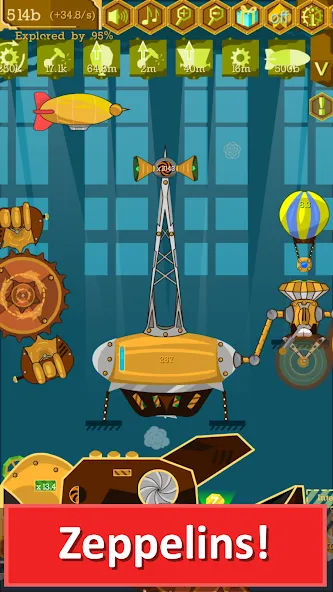 Steampunk Idle Gear Spinner (Стеампанк Идл Спиннер Фабрика) [МОД: Все открыто, Дополнительные деньги и Меню MOD] Screenshot 4
