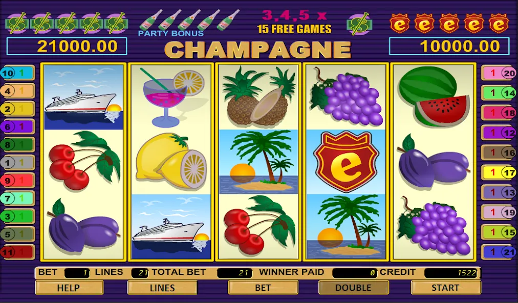 Champagne Slot (Шампанское Слот) [МОД: Все открыто, Дополнительные деньги и Меню MOD] Screenshot 1