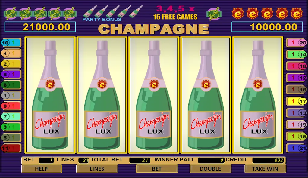 Champagne Slot (Шампанское Слот) [МОД: Все открыто, Дополнительные деньги и Меню MOD] Screenshot 2