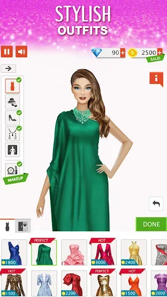 Fashion Stylist: Dress Up Game [МОД: Меню, Бесконечные монеты и Открытые уровни] Screenshot 2