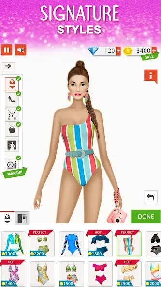 Fashion Stylist: Dress Up Game [МОД: Меню, Бесконечные монеты и Открытые уровни] Screenshot 5