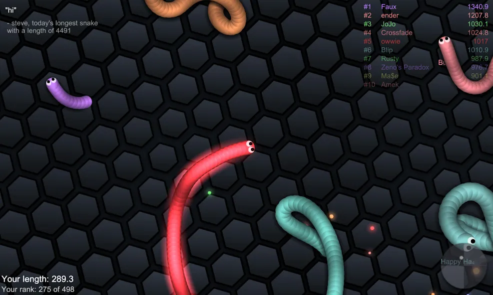 slither.io [МОД: Деньги, Монеты и Меню MOD] Screenshot 2