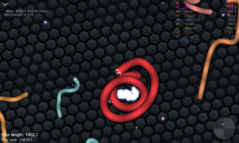 slither.io [МОД: Деньги, Монеты и Меню MOD] Screenshot 5