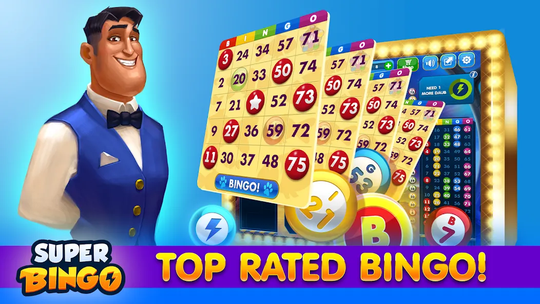 Super Bingo HD - Bingo Games (упер Бинго ) [МОД: Все открыто, Дополнительные деньги и Меню MOD] Screenshot 1