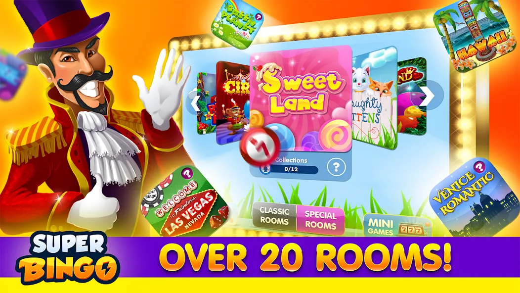 Super Bingo HD - Bingo Games (упер Бинго ) [МОД: Все открыто, Дополнительные деньги и Меню MOD] Screenshot 3