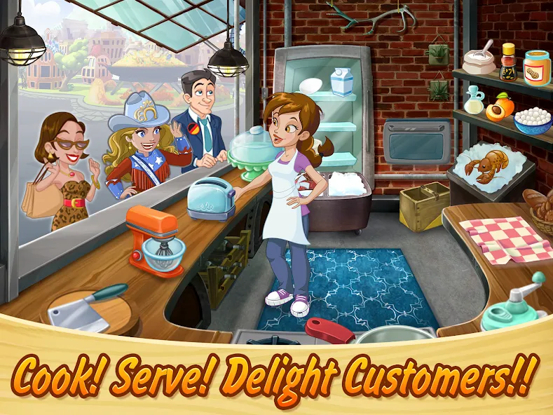 Kitchen Scramble: Cooking Game (Китчен Скрэмбл) [МОД: Деньги, Монеты и Меню MOD] Screenshot 1