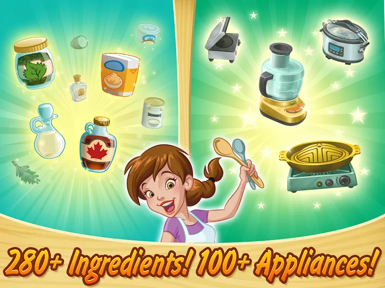 Kitchen Scramble: Cooking Game (Китчен Скрэмбл) [МОД: Деньги, Монеты и Меню MOD] Screenshot 3