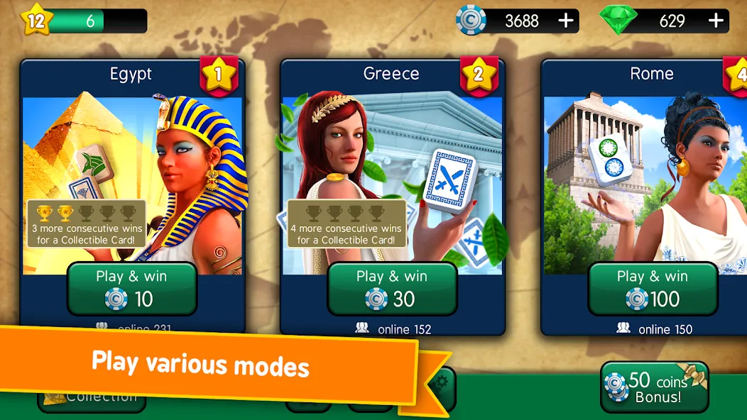 Mahjong Duels (Маджонг Дуэли) [МОД: Много денег, Монет и Все открыто] Screenshot 2