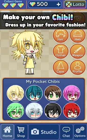 Pocket Chibi - Anime Dress Up (Покет Чиби) [МОД: Много денег, Монет и Все открыто] Screenshot 2