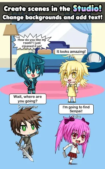 Pocket Chibi - Anime Dress Up (Покет Чиби) [МОД: Много денег, Монет и Все открыто] Screenshot 3