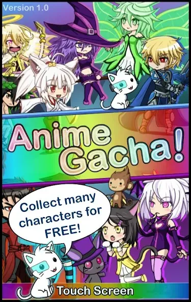 Anime Gacha! (Simulator & RPG) [МОД: Меню, Бесконечные монеты и Открытые уровни] Screenshot 1