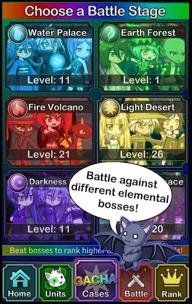 Anime Gacha! (Simulator & RPG) [МОД: Меню, Бесконечные монеты и Открытые уровни] Screenshot 5