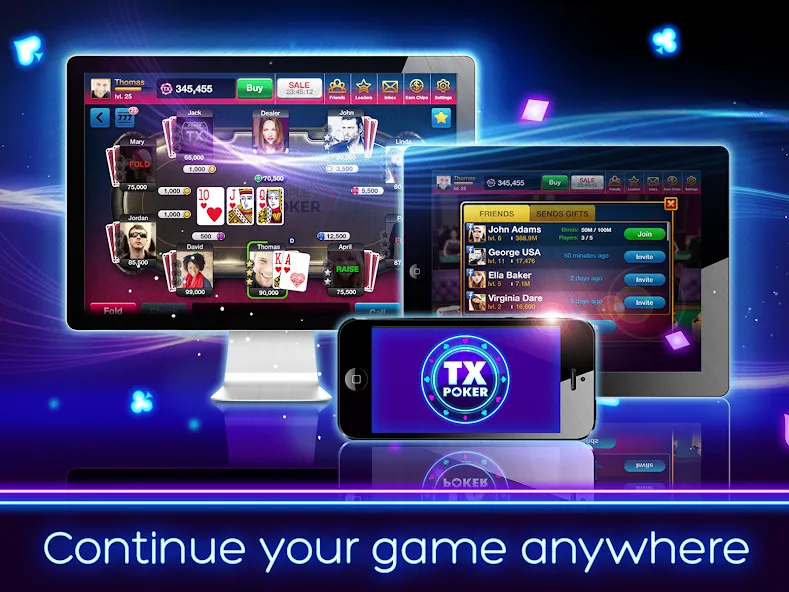 TX Poker - Texas Holdem Poker [МОД: Деньги, Монеты и Меню MOD] Screenshot 5