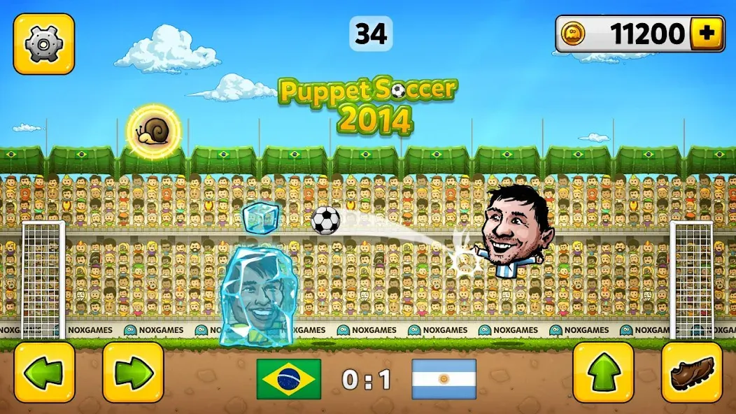 Puppet Soccer - Football [МОД: Много монет, Открытые уровни и Мега MOD] Screenshot 1