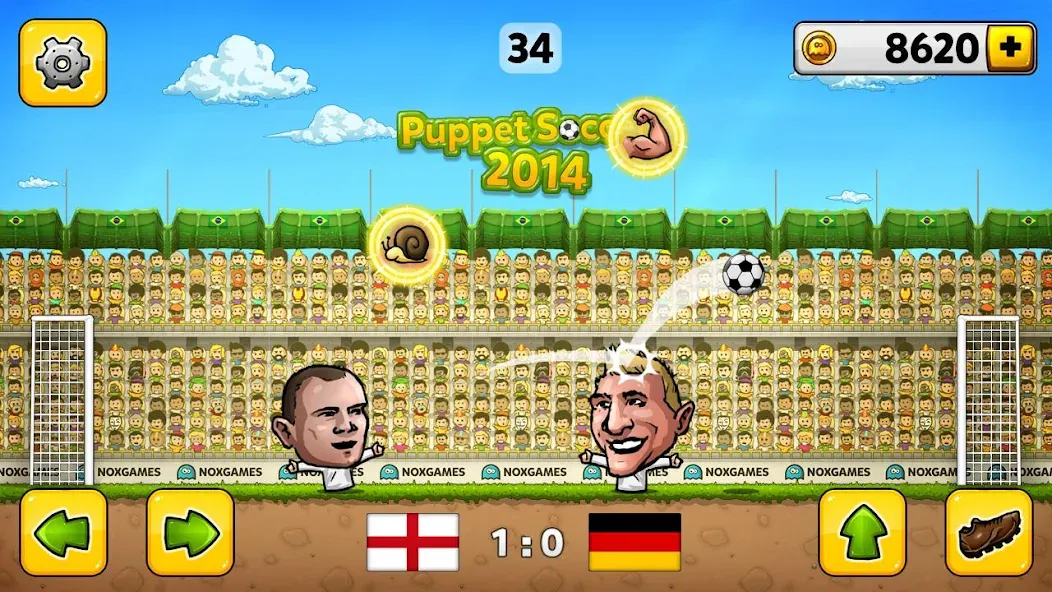 Puppet Soccer - Football [МОД: Много монет, Открытые уровни и Мега MOD] Screenshot 2