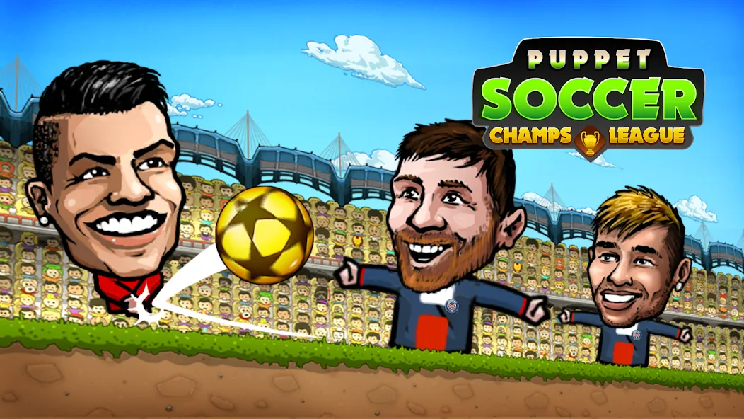 Puppet Soccer: Champs League (Паппет Соккер) [МОД: Деньги, Монеты и Меню MOD] Screenshot 1