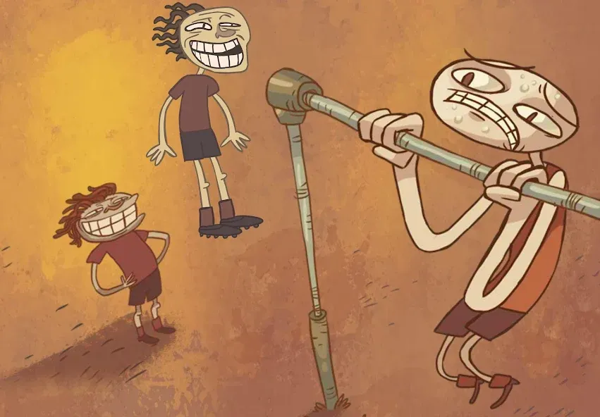 Troll Face Quest Sports Puzzle (Тролль Фейс Квест Спортс пазл) [МОД: Много монет, Открытые уровни и Мега MOD] Screenshot 1