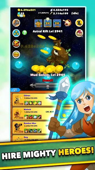 Clicker Heroes - Idle RPG (Кликер Герои) [МОД: Деньги, Монеты и Меню MOD] Screenshot 4