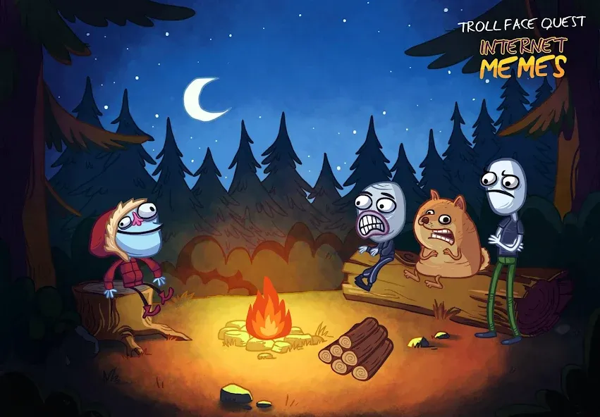 Troll Face Quest Internet Meme (Тролль Фейс Квест Интернет Мем) [МОД: Бесконечные деньги, Монеты и Мега MOD] Screenshot 2