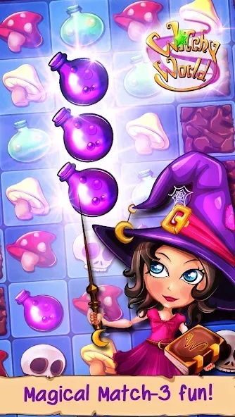 Witchy World (Уитчи Ворлд) [МОД: Меню, Бесконечные монеты и Открытые уровни] Screenshot 1