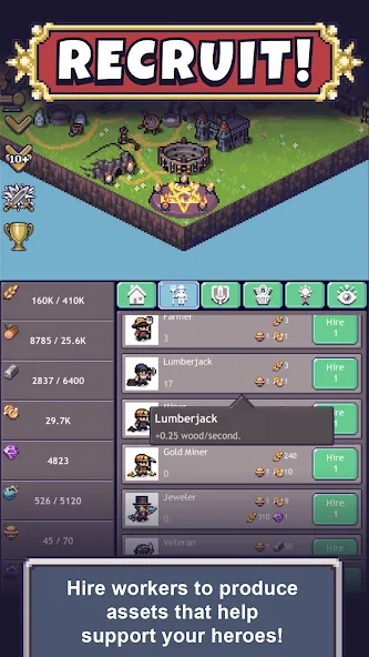 Cave Heroes:Idle Dungeon RPG (Кейв Хероес) [МОД: Много монет, Открытые уровни и Мега MOD] Screenshot 4