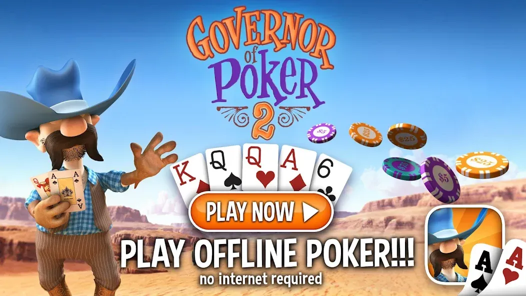 Governor of Poker 2 - Offline [МОД: Много монет, Открытые уровни и Мега MOD] Screenshot 1