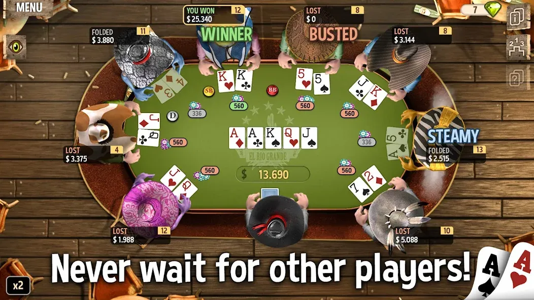 Governor of Poker 2 - Offline [МОД: Много монет, Открытые уровни и Мега MOD] Screenshot 2
