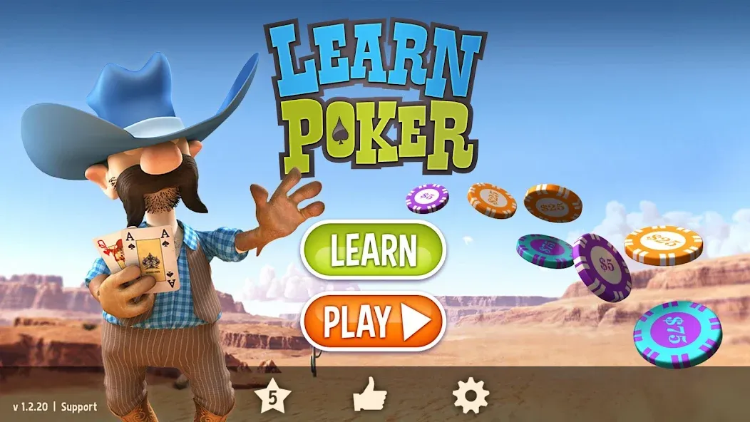 Learn Poker - How to Play [МОД: Много денег, Монет и Все открыто] Screenshot 1