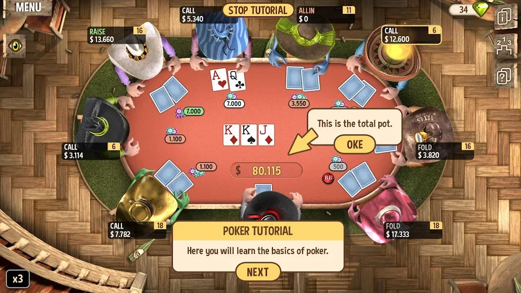 Learn Poker - How to Play [МОД: Много денег, Монет и Все открыто] Screenshot 2
