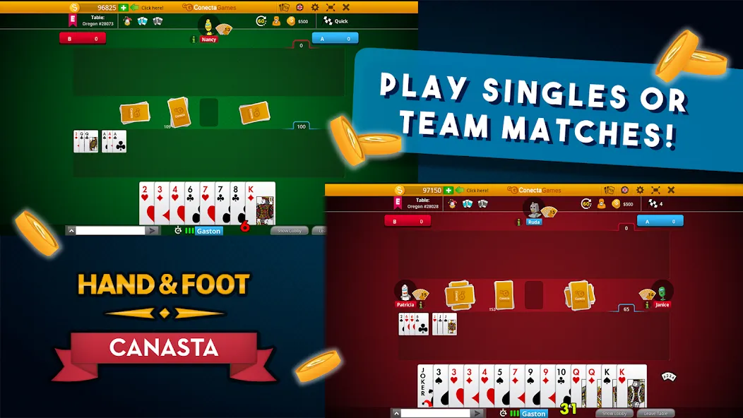 Hand and Foot Canasta [МОД: Бесконечные деньги, Монеты и Мега MOD] Screenshot 4