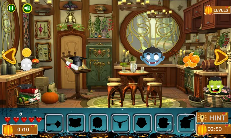 Halloween Hidden Objects (Хэллоуин Скрытые Объекты) [МОД: Все открыто, Дополнительные деньги и Меню MOD] Screenshot 4