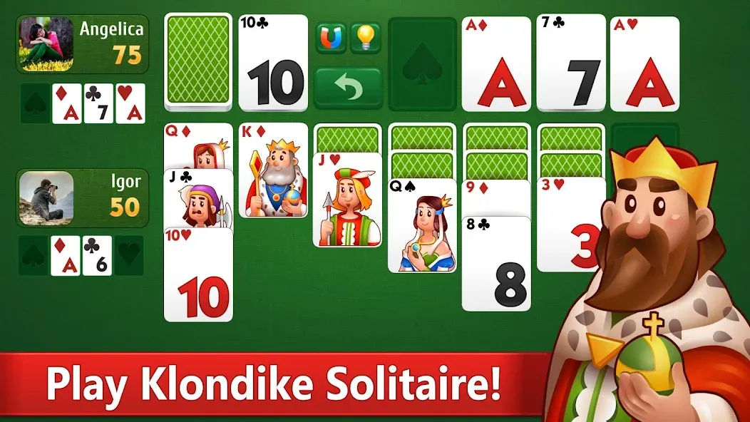 Klondike Solitaire card game [MOD: Разблокировано] - Скриншот 1