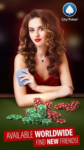City Poker: Holdem, Omaha (Сити Покер) [МОД: Деньги, Монеты и Меню MOD] Screenshot 1