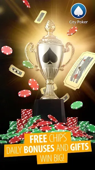 City Poker: Holdem, Omaha (Сити Покер) [МОД: Деньги, Монеты и Меню MOD] Screenshot 4