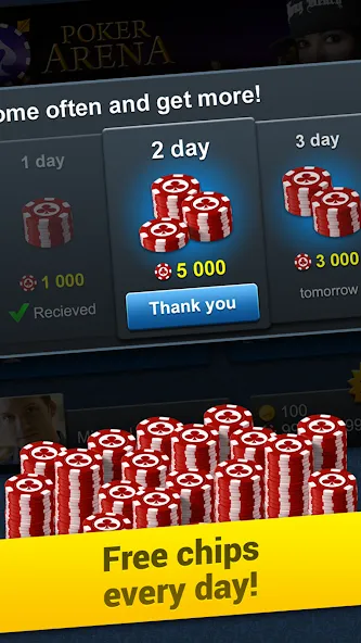 Poker Arena: texas holdem game (Покер Арена) [МОД: Много монет, Открытые уровни и Мега MOD] Screenshot 2