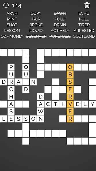 Crossword : Word Fill [МОД: Все открыто, Дополнительные деньги и Меню MOD] Screenshot 5