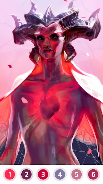 Angel & Devil Paint by Number [МОД: Все открыто, Дополнительные деньги и Меню MOD] Screenshot 3