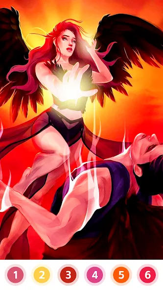 Angel & Devil Paint by Number [МОД: Все открыто, Дополнительные деньги и Меню MOD] Screenshot 4