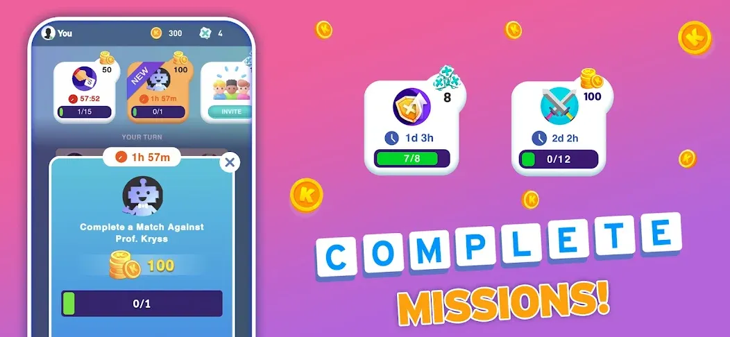 Kryss - The Battle of Words [МОД: Деньги, Монеты и Меню MOD] Screenshot 4