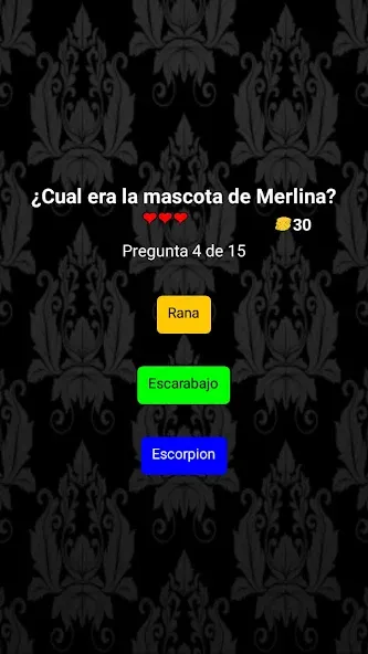 Merlina Trivia en Español [МОД: Меню, Бесконечные монеты и Открытые уровни] Screenshot 2
