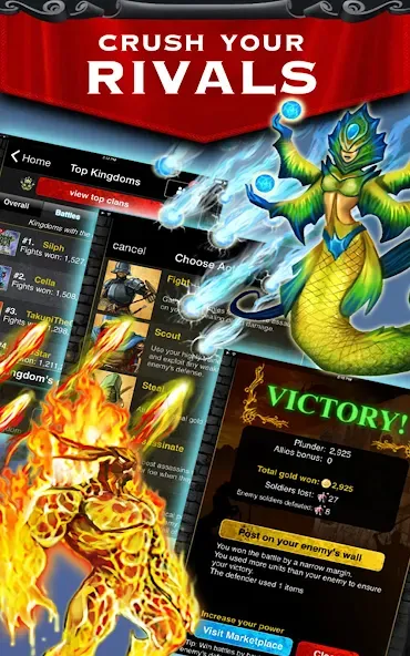 Kingdoms at War: Hardcore PVP (Кингдомс ат Вар) [МОД: Много денег, Монет и Все открыто] Screenshot 3
