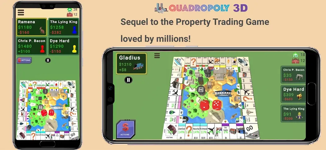 Quadropoly - Monopolist Tycoon [МОД: Много денег, Монет и Все открыто] Screenshot 1