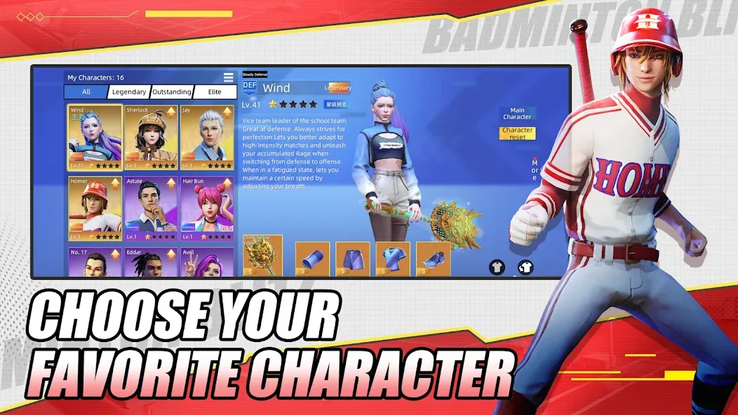 Badminton Blitz - PVP online (Бэдминтон Блиц) [МОД: Бесконечные деньги, Монеты и Мега MOD] Screenshot 1